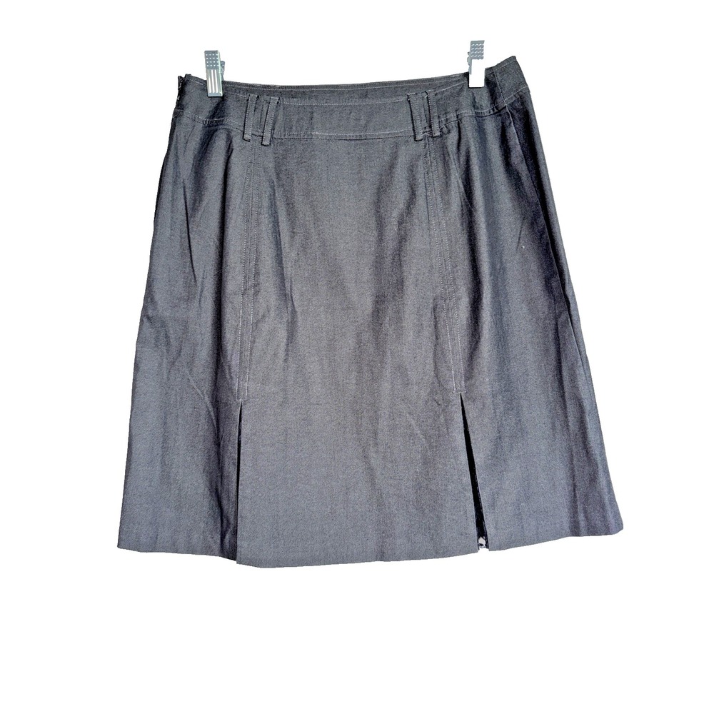 Sigrid Olsen Gray Y2K Minimalist Skirt Set Size 8 Quiet Luxury Capsule Wardrobe - Picture 10 of 16